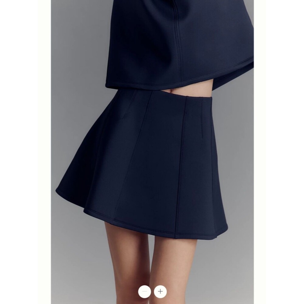 By Anthropologie Seamed Mini SkirtN - Picture 2 of 3